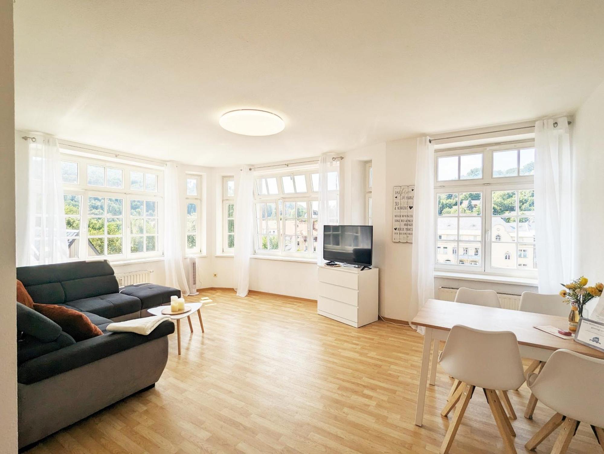 Hw3 - Urlaubsmagie - Helle, Grosse Wohnung Mit Pool Sebnitz Dış mekan fotoğraf