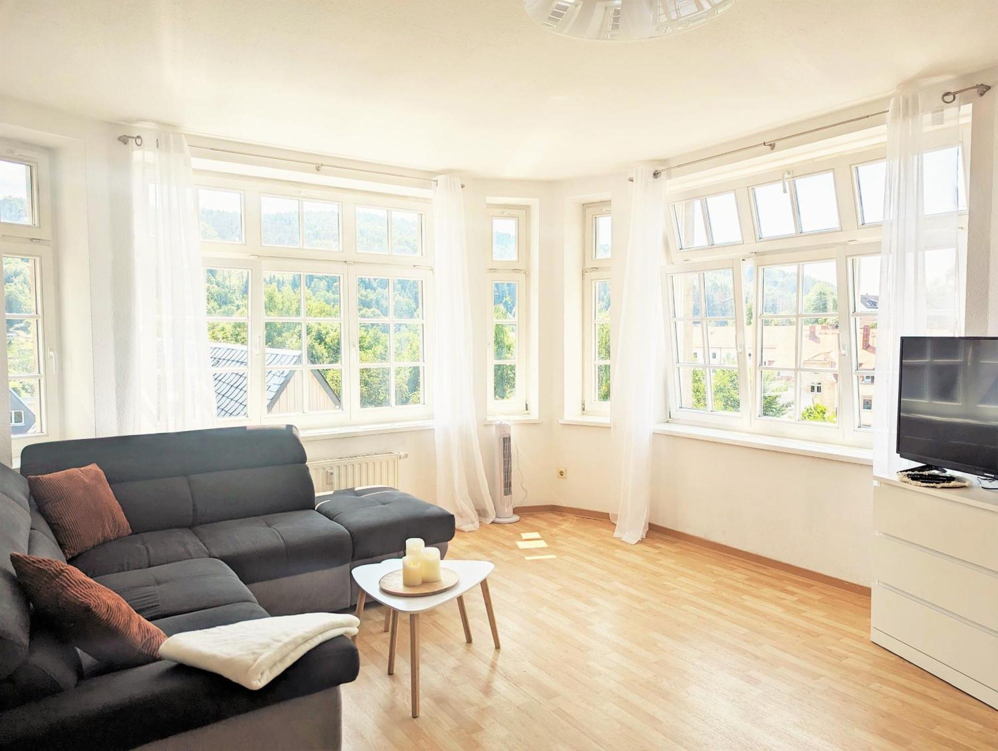 Hw3 - Urlaubsmagie - Helle, Grosse Wohnung Mit Pool Sebnitz Dış mekan fotoğraf
